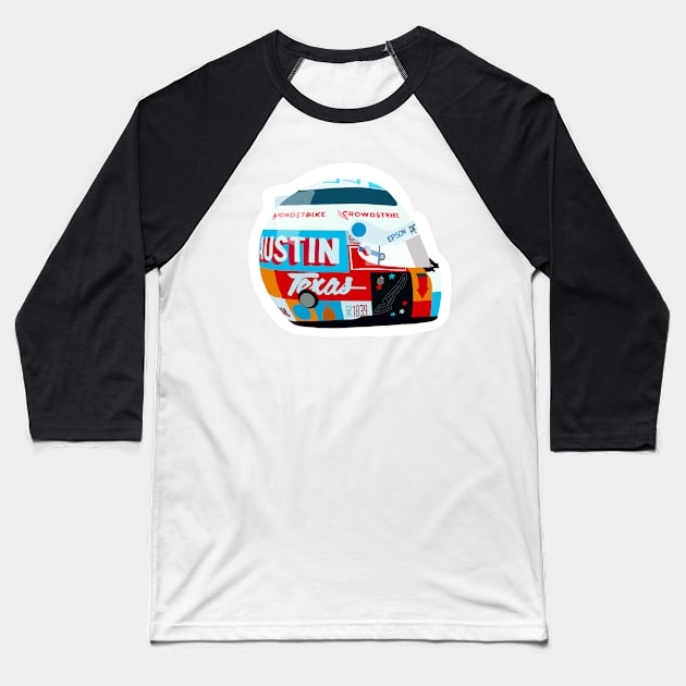 Valtteri Bottas' 2021 USA Grand Prix special edition helmet Baseball T-Shirt by royaldutchness